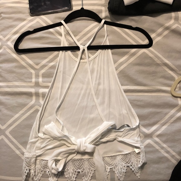 White Halter Crop Top - Picture 2 of 2